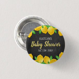 Moderne Aquarellendusche Tree Baby Dusche Button