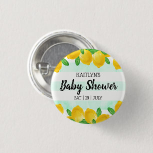 Moderne Aquarellendusche Tree Baby Dusche Button