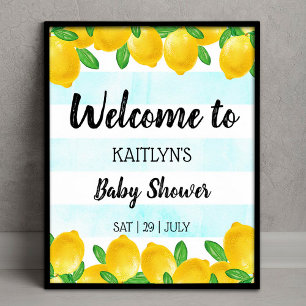 Moderne Aquarellendusche Tree Baby Dusche Herzlich Poster