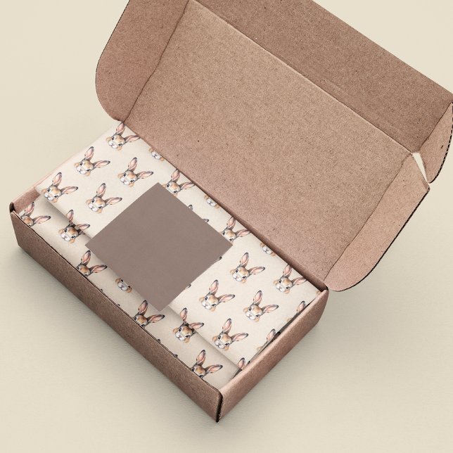 Moderne Aquarellfarbe Niedlich Osterhase Kantenfeu Seidenpapier (Von Creator hochgeladen)