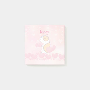 Moderne Aquarellfarbe Pink Custom School Post-it N Klebezettel