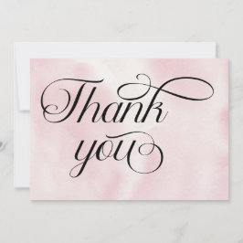 Moderne Aquarellfarbe Rosa Cloud Nine Baby Dusche Dankeskarte