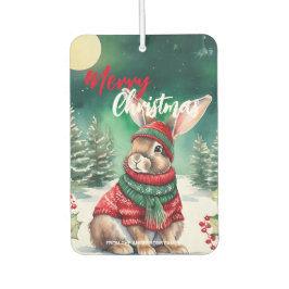 Moderne Aquarellfarbe Sonnenhasen Weihnachtsbaum S Autolufterfrischer