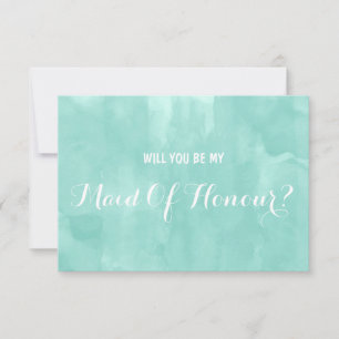 Moderne Aquarellfarbe Werden Sie meine Zimmermädch Einladung