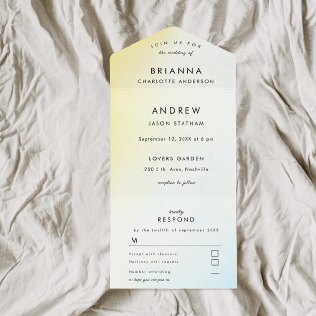 Moderne Aquarellfarben alles in einem Einzel All In One Einladung (Von Creator hochgeladen)