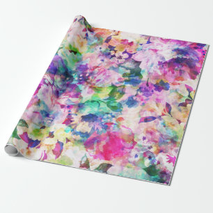 Moderne Aquarellfarben-Blume Geschenkpapier