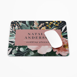 Moderne Aquarellfarben, Blumen und Blätter elegant Mousepad