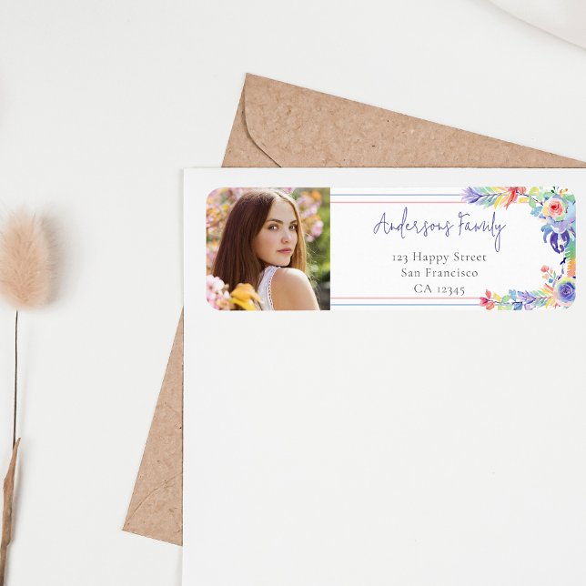 Moderne Aquarellfarben Foto Abschluss (Von Creator hochgeladen)