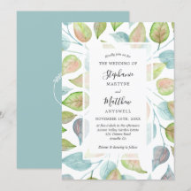 Moderne Aquarellfarben gestrichene Blätter Foliage