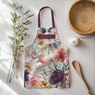 Moderne Aquarellfarben lila elegant Schürze