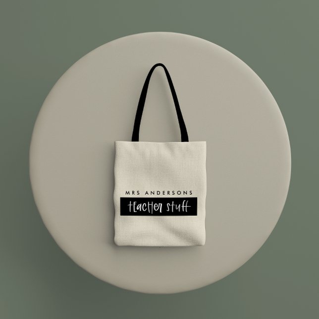 Moderne Aquarellfarben Minimal Budget Lehrer Gesch Tragetasche (Von Creator hochgeladen)