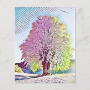 Moderne Aquarellfarben mit bunten, schneebedeckten