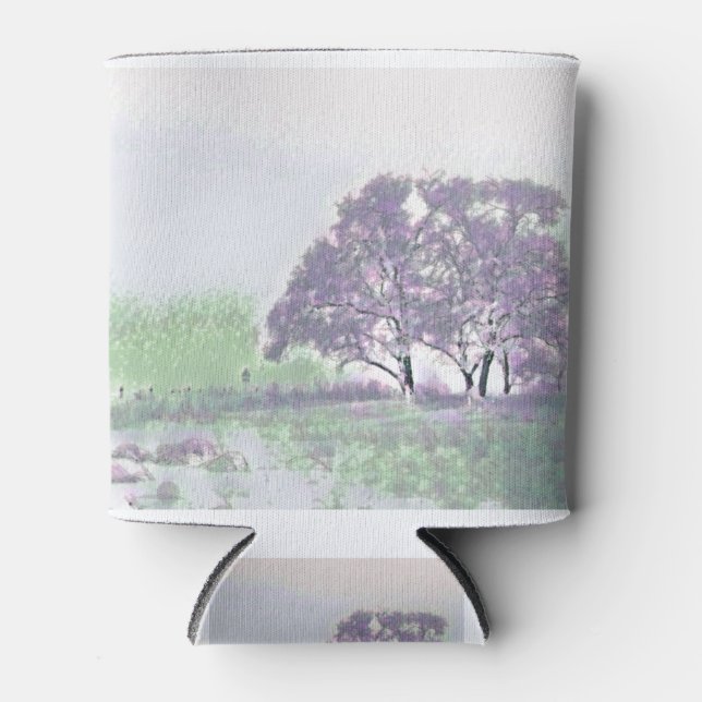 Moderne Aquarellfarben mit bunten, schneebedeckten Dosenkühler (Vorderseite)