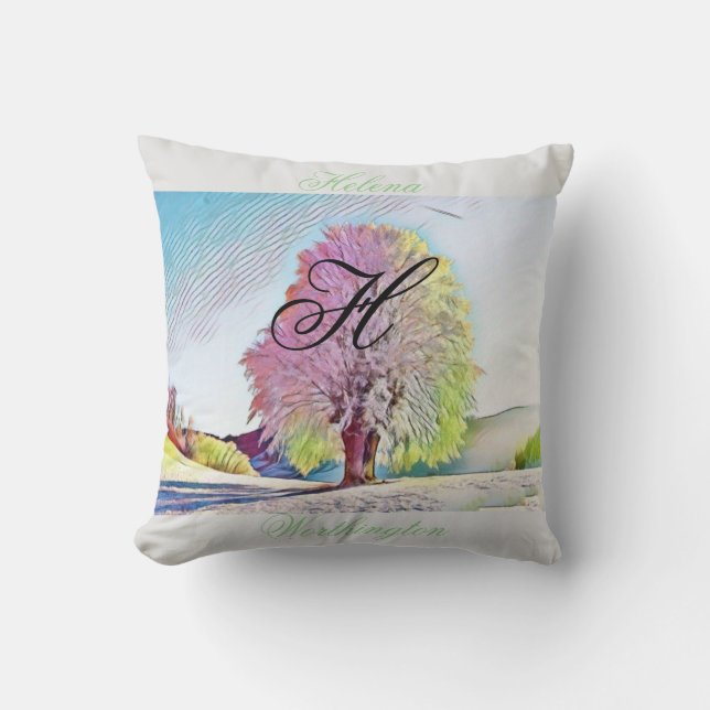 Moderne Aquarellfarben mit bunten, schneebedeckten Kissen (Vorderseite)