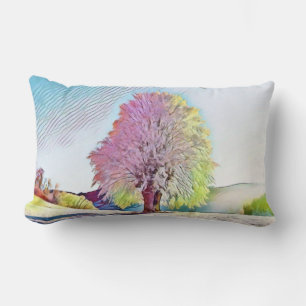 Moderne Aquarellfarben mit bunten, schneebedeckten Lendenkissen
