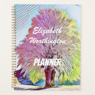 Moderne Aquarellfarben mit bunten, schneebedeckten Planer