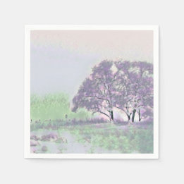 Moderne Aquarellfarben mit bunten, schneebedeckten Serviette