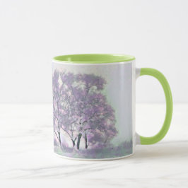 Moderne Aquarellfarben mit bunten, schneebedeckten Tasse