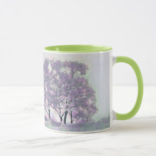 Moderne Aquarellfarben mit bunten, schneebedeckten Tasse