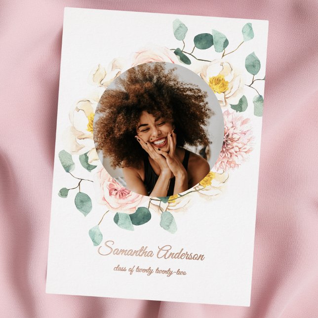 Moderne Aquarellfarben Rose Schönheitsrahmen Gold Folieneinladung (Von Creator hochgeladen)