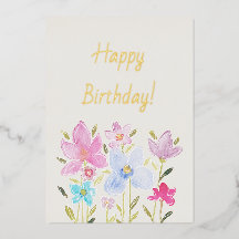 Moderne Aquarellfarben-Wildblumen beleben Einladun