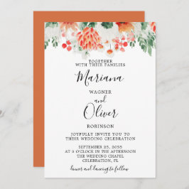 Moderne Aquarellfarben-Wildblumen Einladung