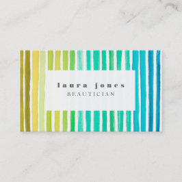 Moderne Aquarellfarbenstreifen Mode-Stylist Visitenkarte