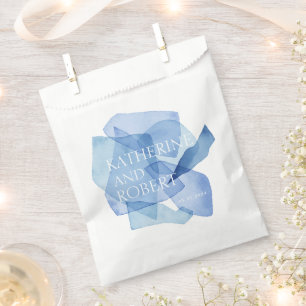 Moderne Aquarellformen Hochzeitsmonogramm Geschenktütchen