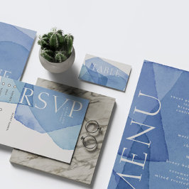 Moderne Aquarellformen Hochzeitsstiftung Platzkart Platzkarte