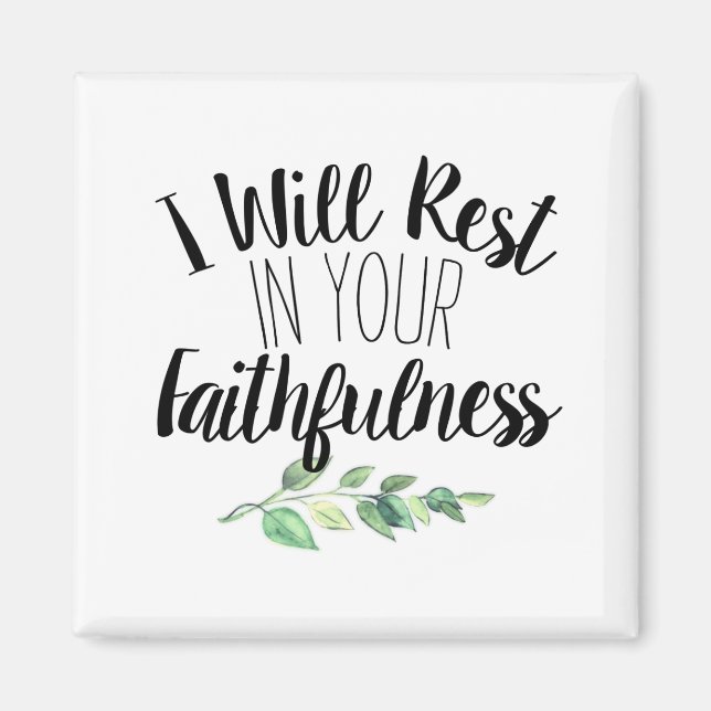 Moderne Aquarellgrüne und Bibelverse Magnet (Vorne)