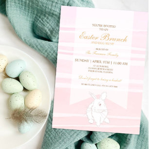 Moderne Aquarellhorn Osterfeier Huntjagd Einladung