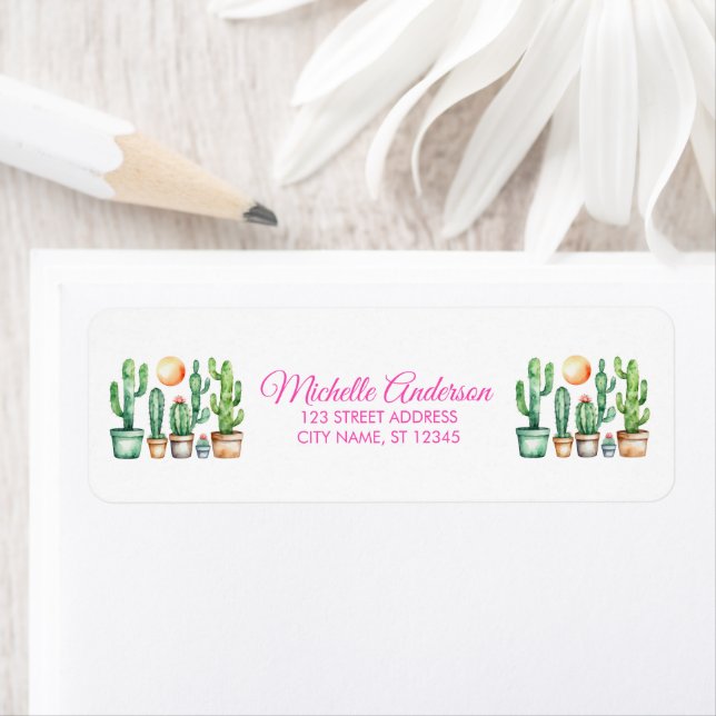 Moderne Aquarellkaktus Cacti Wüste Sukkulent (Insitu)