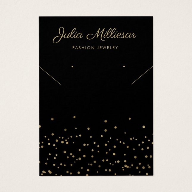 Moderne Aquarellkarte Confetti Earring Display Car (Vorderseite)