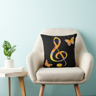 Moderne Aquarellkerne und Schmetterlinge Kissen