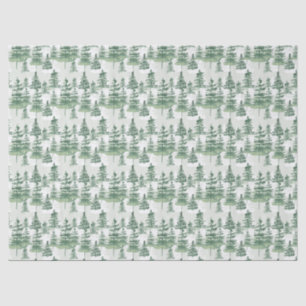 Moderne Aquarellkiefernbäume, herrliche Weihnachte Seidenpapier
