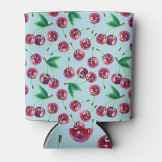 Moderne Aquarellkirschen: Juicy Berry Pattern Dosenkühler