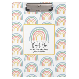 Moderne Aquarelllehrer danken Ihnen niedlich Klemmbrett