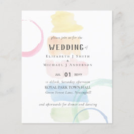 Moderne Aquarellpinsel Schlaganfälle WEDING Einlad