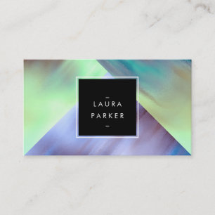 Moderne Aquarellpolygon Geometric Contemporary Visitenkarte