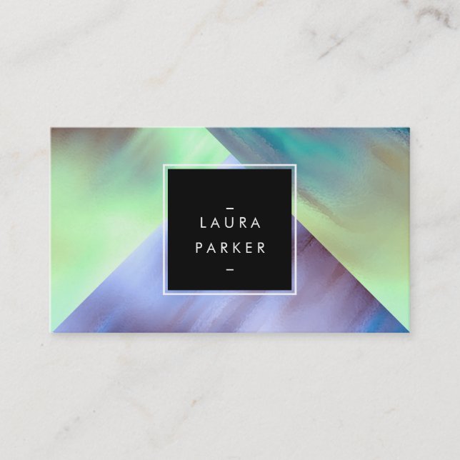 Moderne Aquarellpolygon Geometric Contemporary Visitenkarte (Vorderseite)