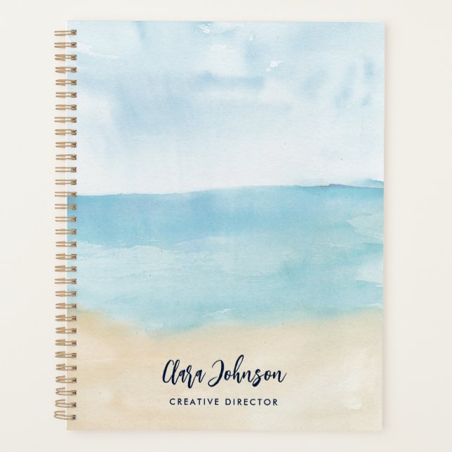 Moderne Aquarellschrift Custom 2025 Planer (Vorderseite)