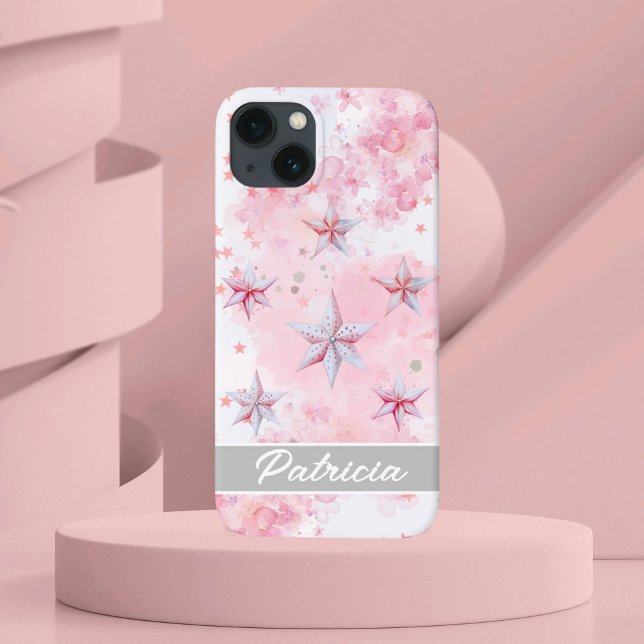 Moderne Aquarellsteine Rosa Case-Mate iPhone Hülle (Von Creator hochgeladen)