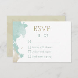 Moderne Aquarellstrümpfe Hochzeitsszenarien RSVP Karte