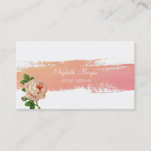 Moderne Aquarelltöne, Rose Visitenkarte