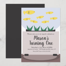 Moderne Aquarium Fisch Tank Geburtstag Einladung