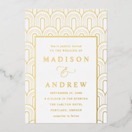 Moderne Arch Deko Wedding Folieneinladung