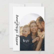 Moderne Arch Family Foto Weihnachtskarte