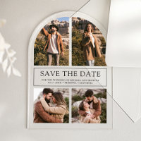 Moderne Arch Foto Collage Hochzeit Save the Date