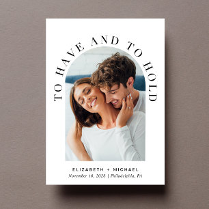 Moderne Arch Foto Hochzeit Einladung