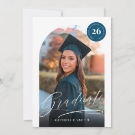 Moderne Arch-Foto mit eleganter Graduate-Schriftar Ankündigung